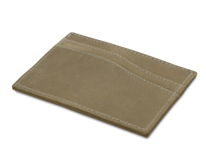 Front view of Leggera Card Holder Vintage in Metal Grey.