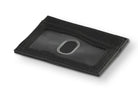 Front view of Leggera Card Holder ID Window Vegan in Cactus Black with an ID window.