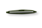 Above view of the Leggera Card Holder ID Window Vegan in Cactus Green with cards inside.