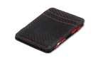 Front side view of the Urban  Magic Wallet in Carbon-Red.