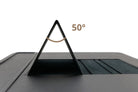 adjustable device holder on desk mat