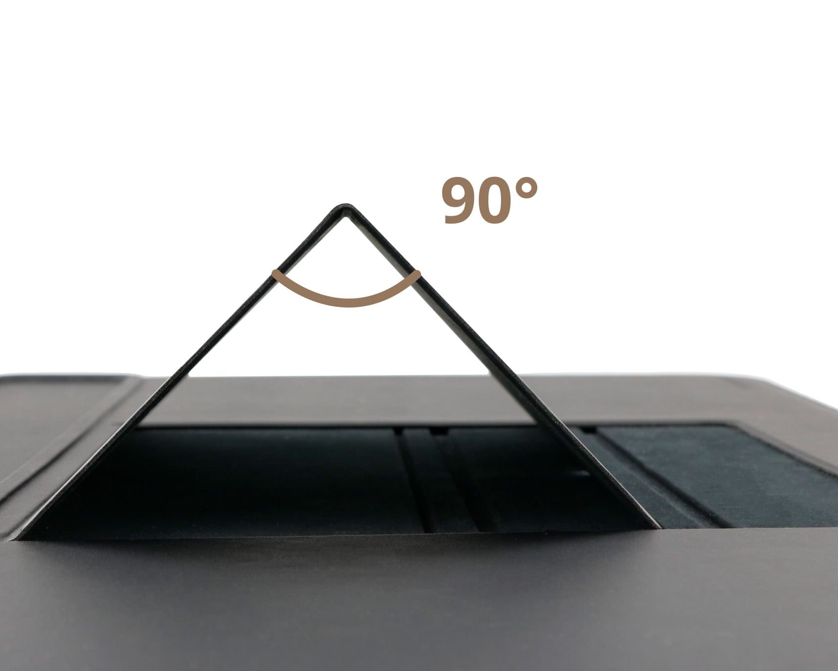 adjustable device holder on desk mat