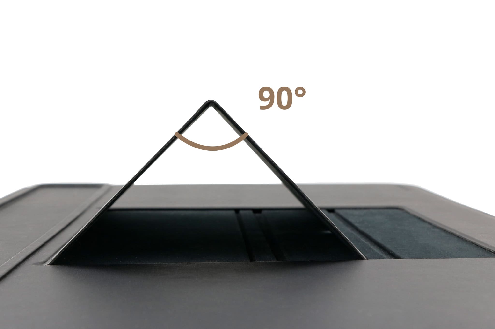 adjustable device holder on desk mat