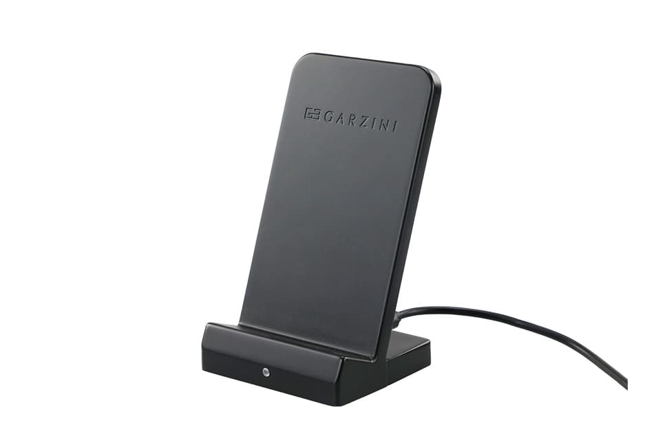 A wireless charger with a white background
