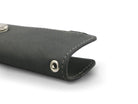 Close up view of the bottom side in Carbon Black with a key holder hole for a key holder ring.
