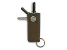 Back view of Lusso Key Holder in Metal Grey with with a key holder ring and 3 keys.