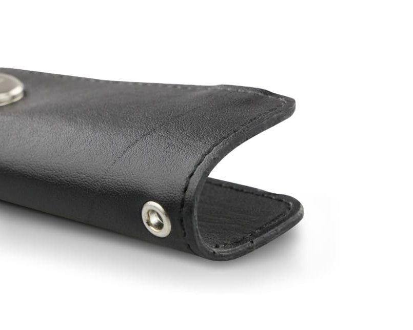 Close up view of the bottom side in Cactus Black with a key holder hole for a key holder ring.