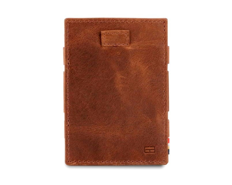 Front view of Cavare Magic Coin Wallet Card Sleeve Brushed in Brushed Brown.