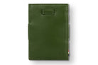 Front view of Cavare Magic Coin Wallet Card Sleeve Vegan in Cactus Green.