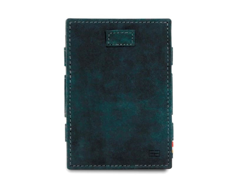 Front view of Cavare Magic Coin Wallet Card Sleeve Vintage in Carbon Black.