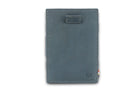 Front view of Cavare Magic Coin Wallet Card Sleeve Vintage in Sapphire Blue.