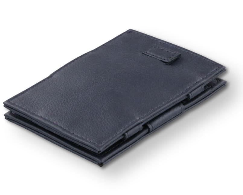 Front view of Cavare Magic Wallet Card Sleeve Cactus in Cactus Blue with pull tab.