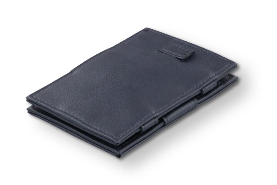 Front view of Cavare Magic Wallet Card Sleeve Cactus in Cactus Blue with pull tab.