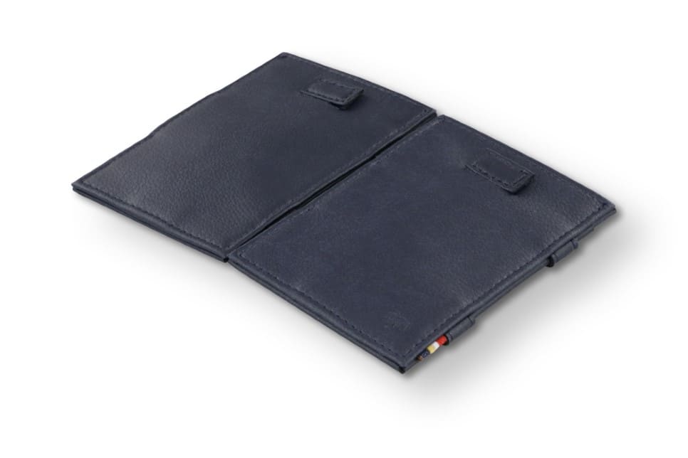 Front and back view of Cavare Magic Wallet Card Sleeve Cactus in Cactus Blue.