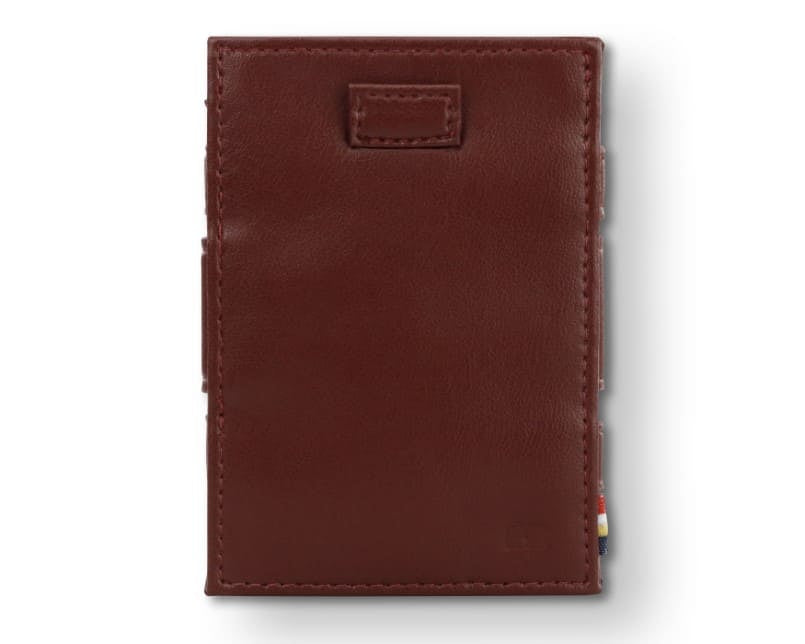 Front view of Cavare Magic Wallet Card Sleeve Cactus in Cactus Burgundy.