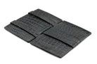 Open Cavare Magic Wallet Card Sleeve  in Croco Black with pull tab, and money straps.