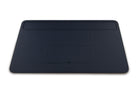 Full view of the blue desk mat
