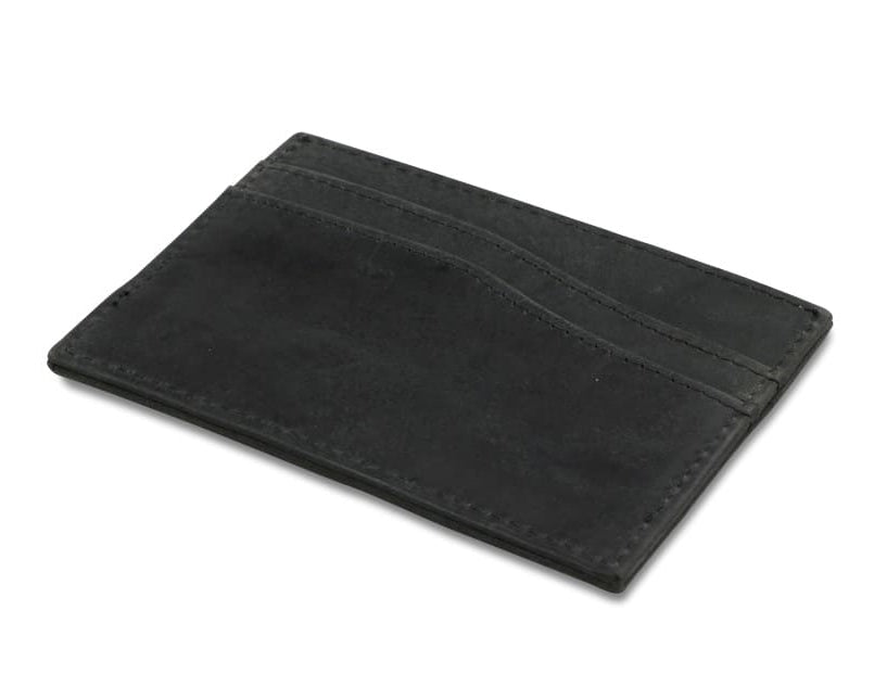 Front view of Leggera Card Holder Brushed in Brushed Black.
