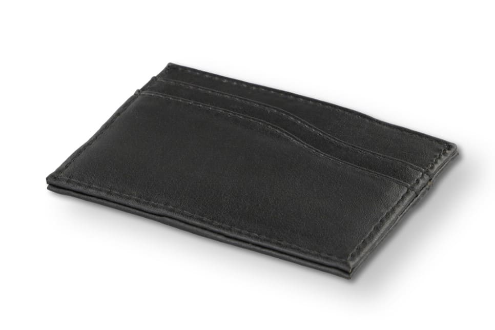 Back view of Leggera Card Holder Vegan in Cactus Black.