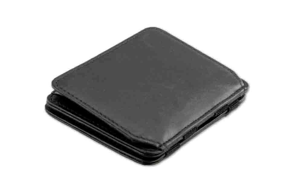 Back side view of the Classic Magic Coin Wallet in Black.