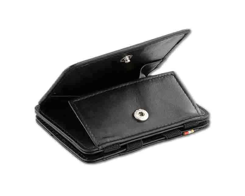 Coin pocket  of the Urban Magic Coin Wallet in Black.