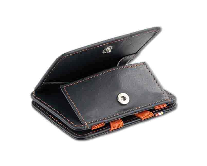 Coin pocket  of the Urban Magic Coin Wallet in Blue-Orange..