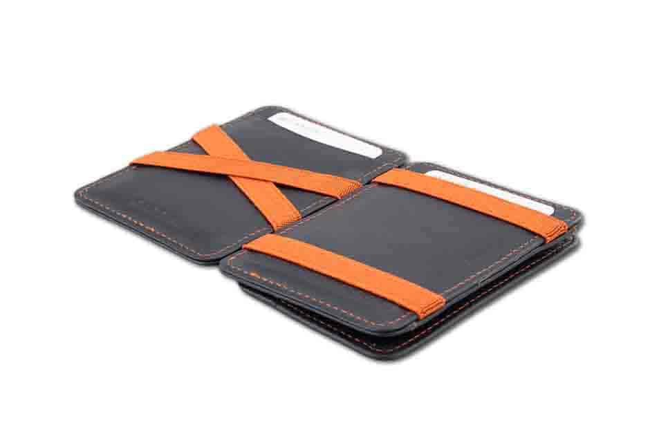Open view of the Urban Magic Coin Wallet in Blue-Orange.