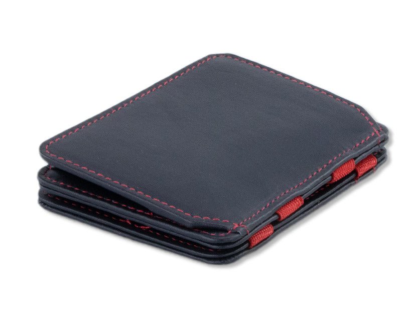 Back side view of the Urban Magic Coin Wallet in Blue-Red.