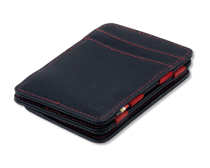 Front side view of the Urban Magic Coin Wallet in Blue-Red.