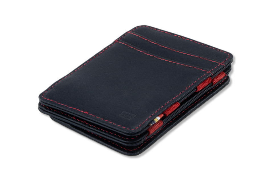 Front side view of the Urban Magic Coin Wallet in Blue-Red.