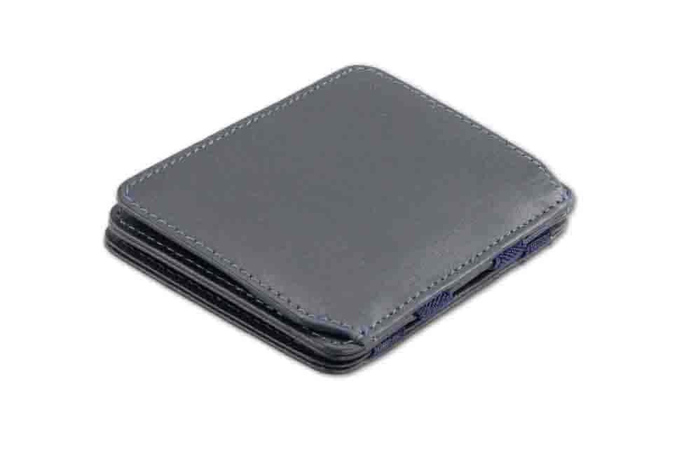 Back side view of the Classic Magic Coin Wallet in Blue.