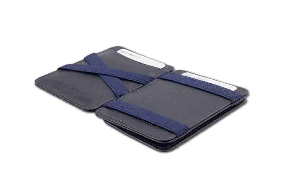Open view of the Classic Magic Coin Wallet in Blue.