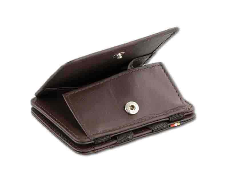 Coin pocket  of the Urban Magic Coin Wallet in Brown.
