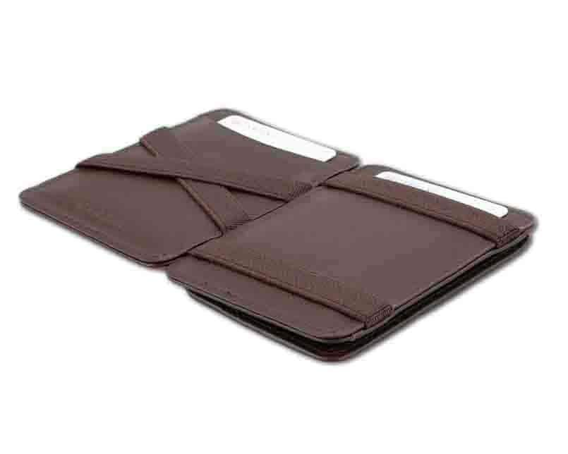 Open view of the Urban Magic Coin Wallet in Brown.