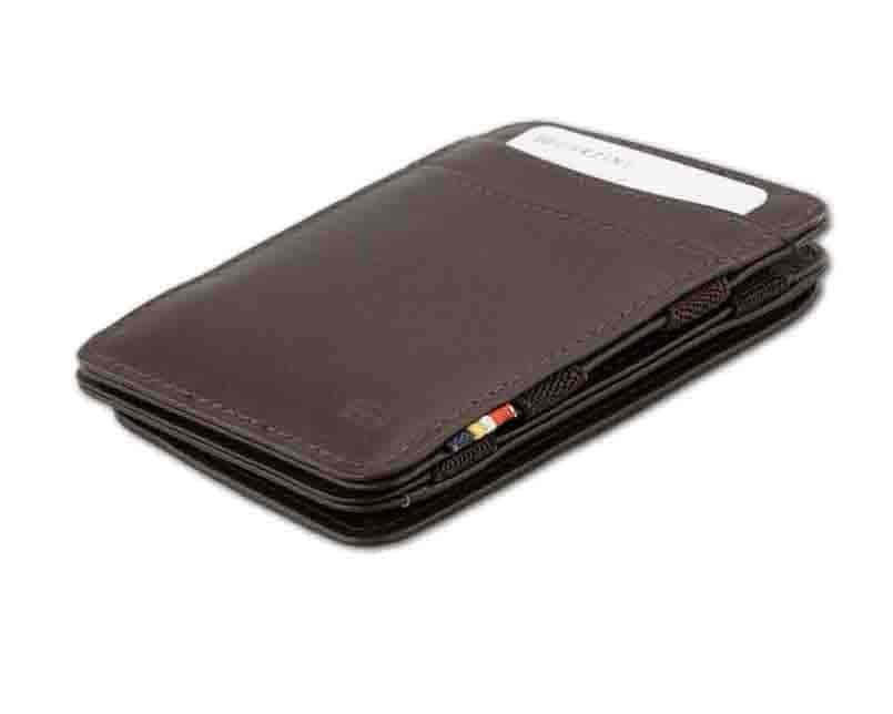 Front side view of the Urban Magic Coin Wallet in Brown.