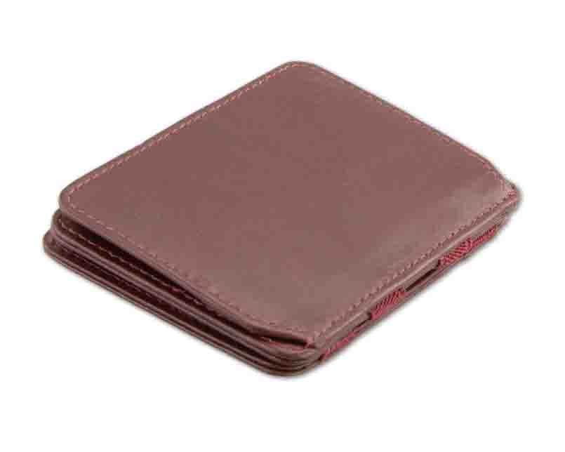 Back side view of the Urban Magic Coin Wallet in Burgundy.