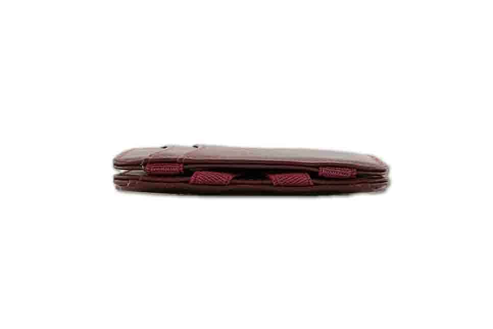 Side view of the Urban Magic Coin Wallet in Burgundy.