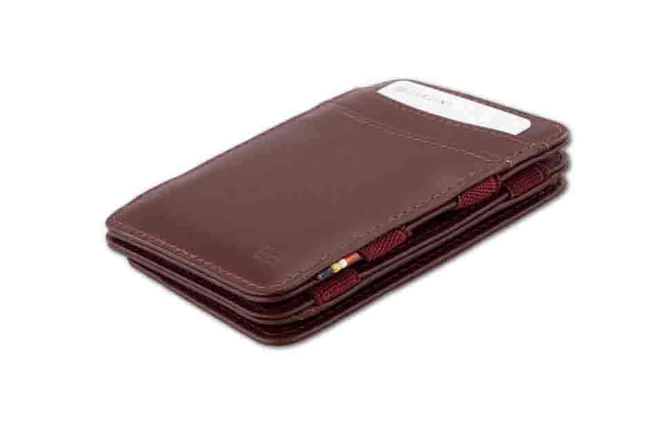 Front side view of the Classic Magic Coin Wallet in Burgundy.