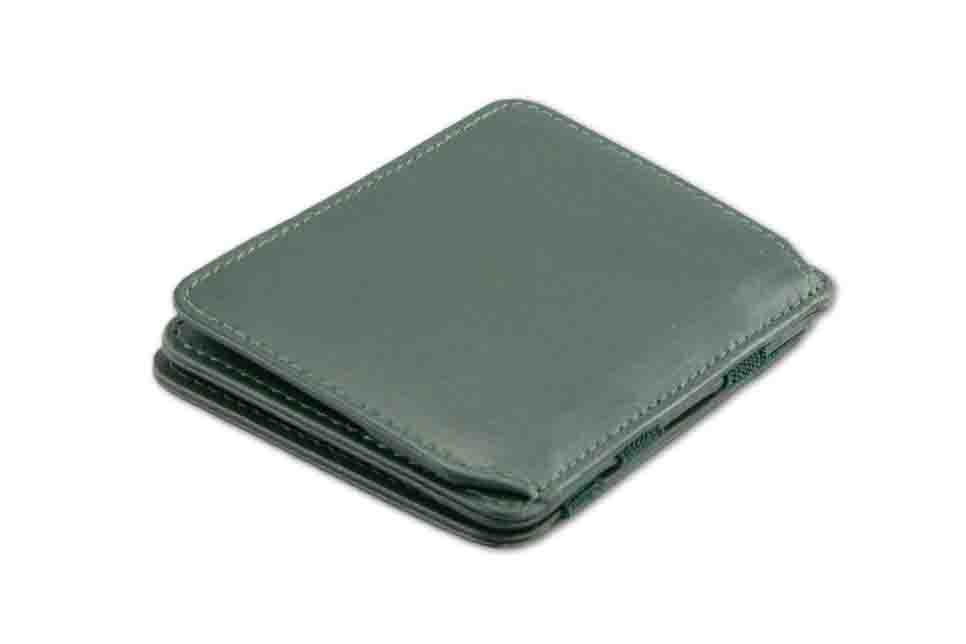 Back side view of the Classic Magic Coin Wallet in Green.