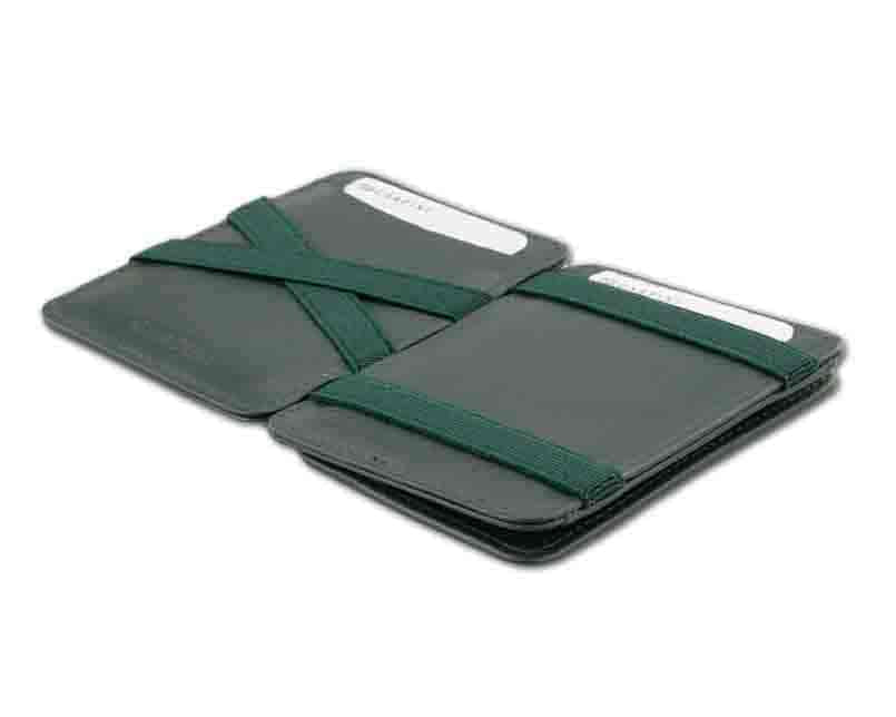 Open view of the Urban Magic Coin Wallet in Green.