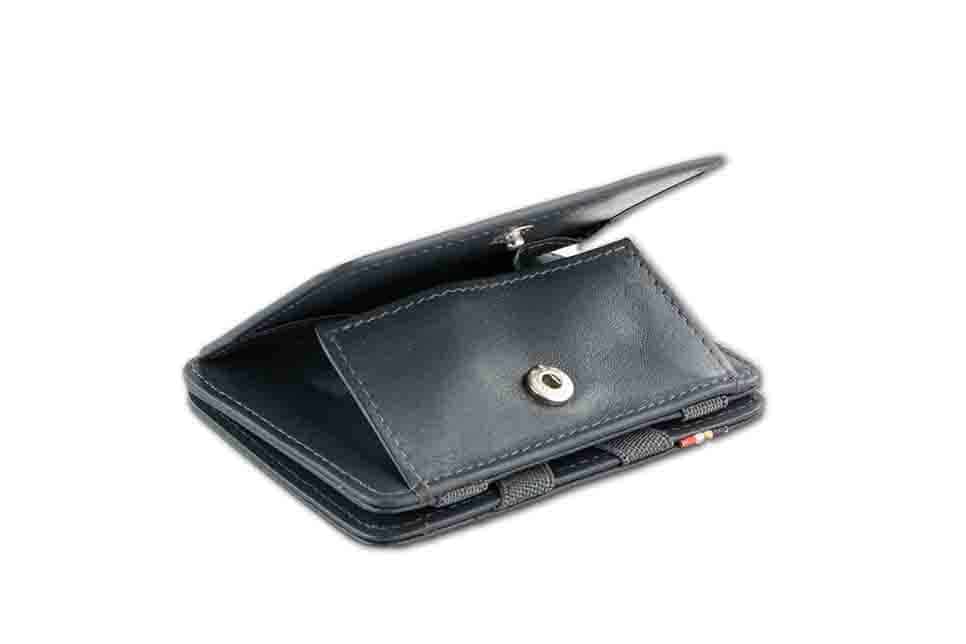 Coin pocket  of the Classic Magic Coin Wallet in Grey.