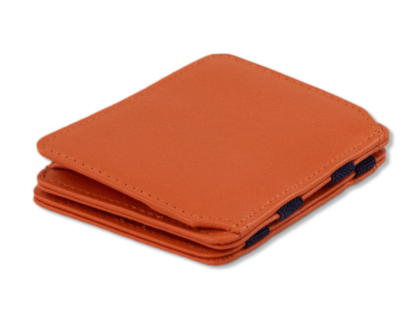 Back side view of the Urban Magic Coin Wallet in Orange-Blue.