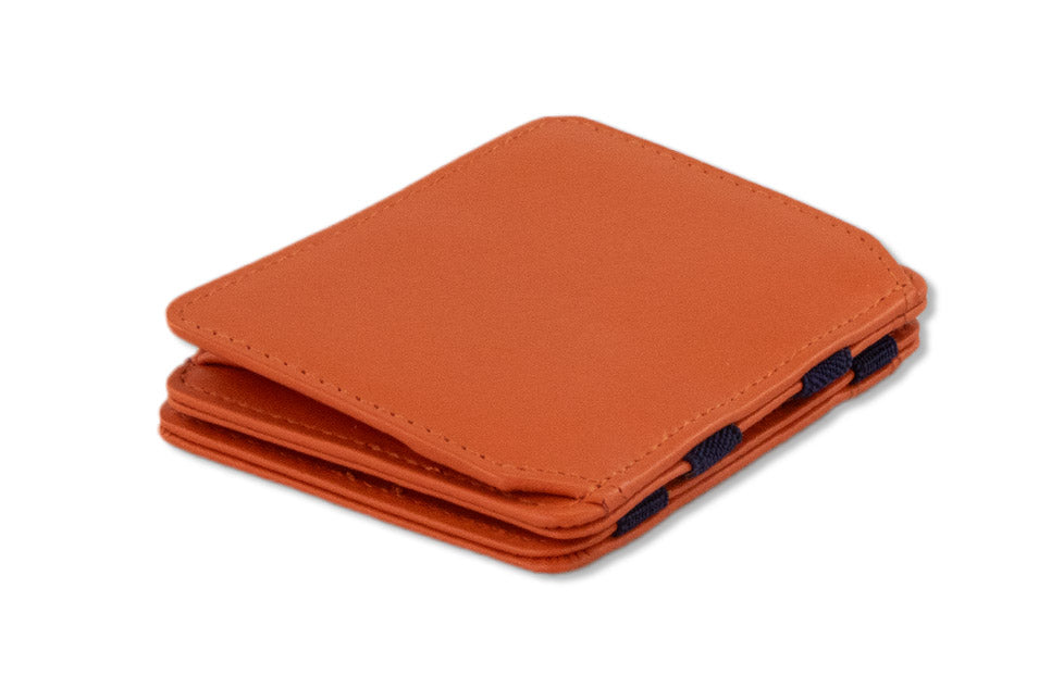 Back side view of the Urban Magic Coin Wallet in Orange-Blue.