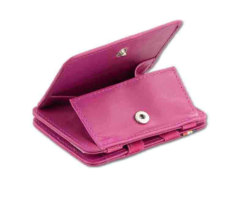 Coin pocket  of the Urban Magic Coin Wallet in Raspberry.