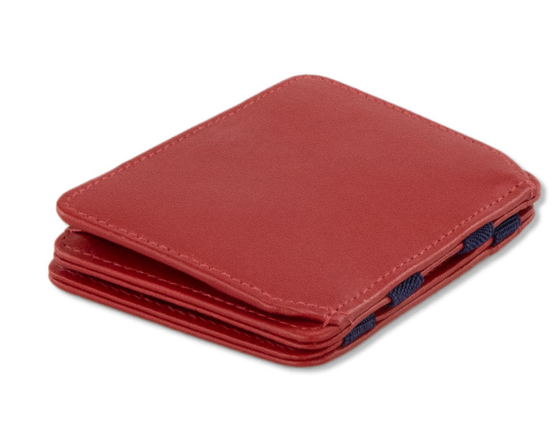 Back side view of the Urban Magic Coin Wallet in Red-Blue.