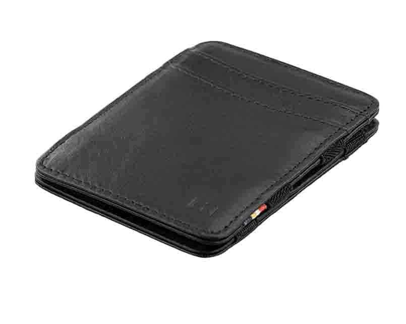 Front side view of the Urban Magic Wallet in Black.