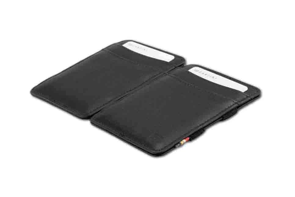 Front and back view of the Classic Magic Wallet in Black. 