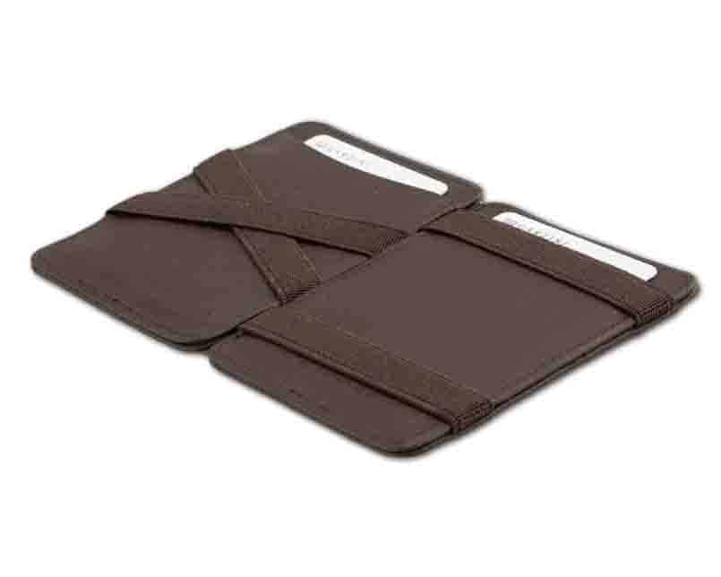 Open view of the Urban Magic Wallet in Brown. 