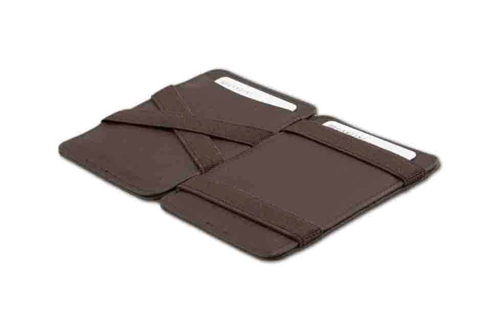 Open view of the Urban Magic Wallet in Brown. 