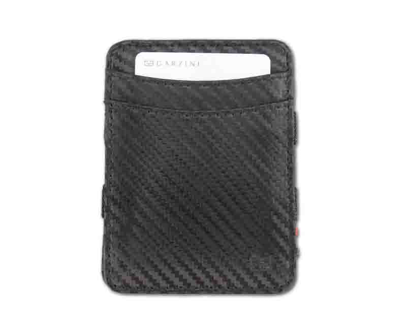 Front view of the Urban Magic Wallet in Carbon Black.